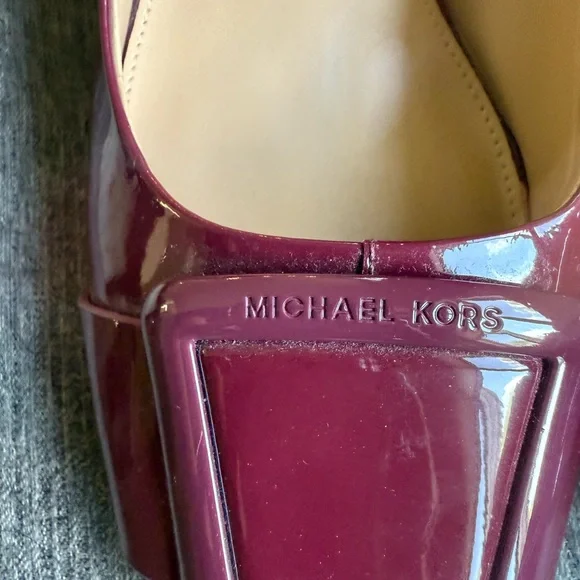 Michael Kors Burgundy Patent Heels - Picture 2 of 4